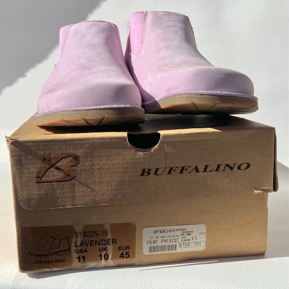 Buffalino Chelsea West Men\'s Lavender Suede Boots, Size 11 New Original Box/Tags main image 7